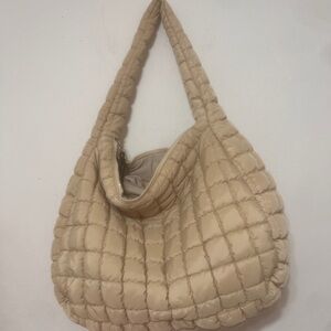 FP Movement by Free People Quilted Cream Hobo Bag >⩊<